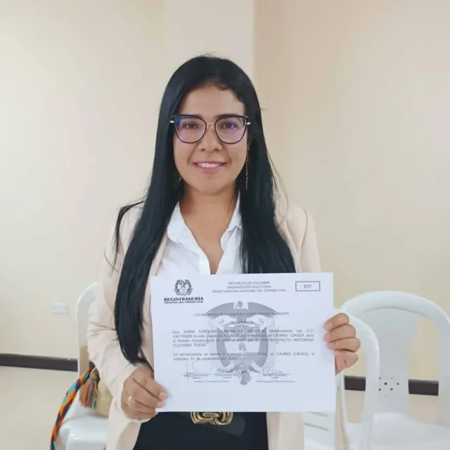 Diana Carolina Cabanillas, alcaldesa municipal de Cajibío