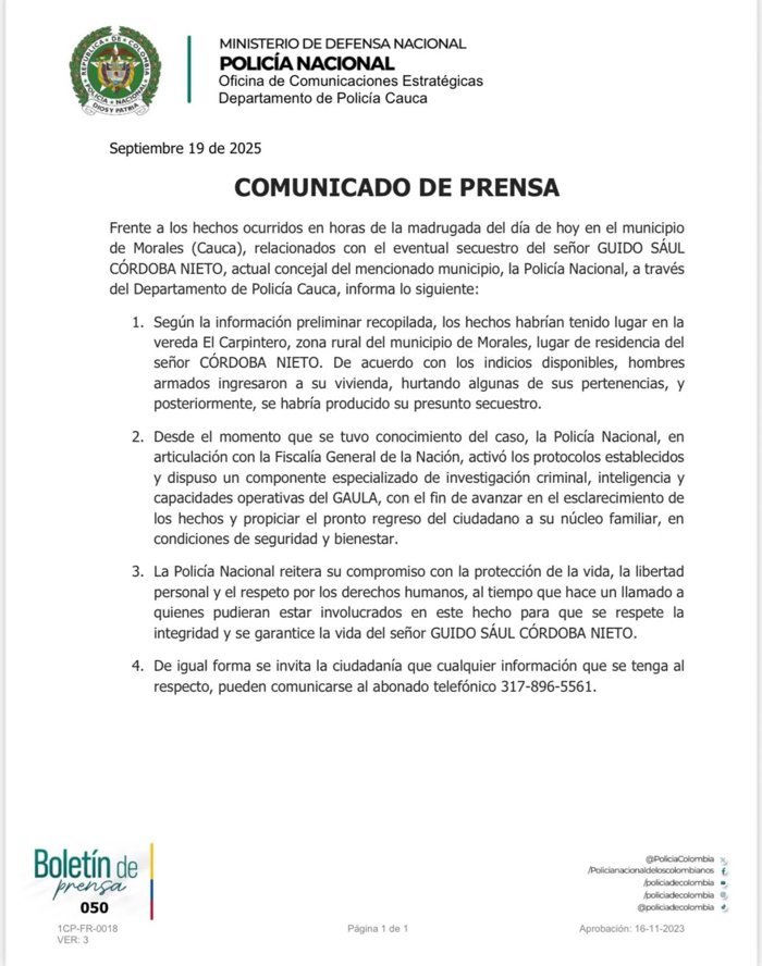 Rechazo a la barbarie del secuestro