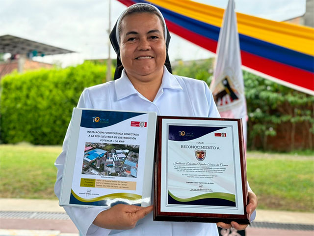 La Institución Educativa Nuestra Señora del Carmen innova con el uso de energías sostenibles La Institución Educativa Nuestra Señora del Carmen innova con el uso de energías sostenibles