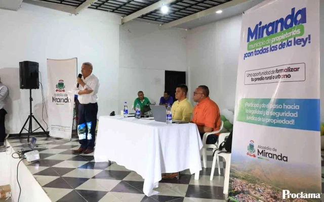 Miranda Cauca, formalización de predios, propiedad legal urbana, Alcaldía de Miranda