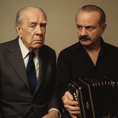 Borges con Astor Piazzolla