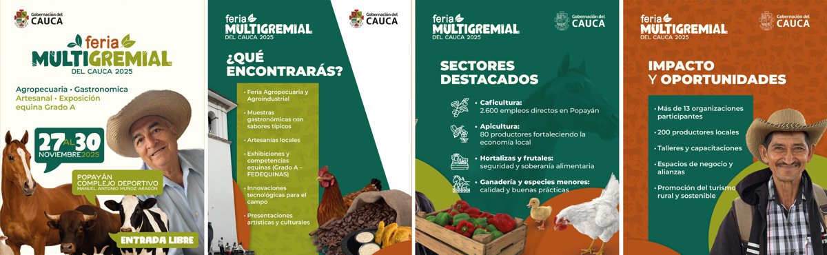 Cauca impulsa la economía agraria con la Feria Multigremial 2025