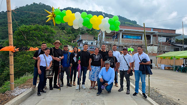 Corinto avanza por Caminos de Paz con nueva placa huella en Chicharronal.