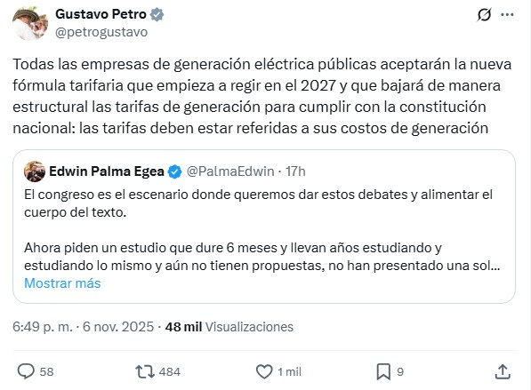 Reducción de tarifas eléctricas será una realidad en 2027 Reducción de tarifas eléctricas será una realidad en 2027